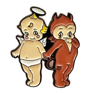 Sonny Angel Baby Kewpie Doll Angel and Devil Enamel Pin